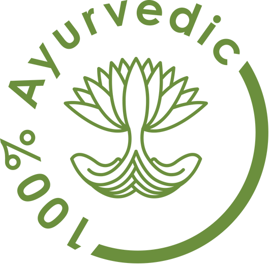 100% Ayurvedic and Herbal Product Certification Logo