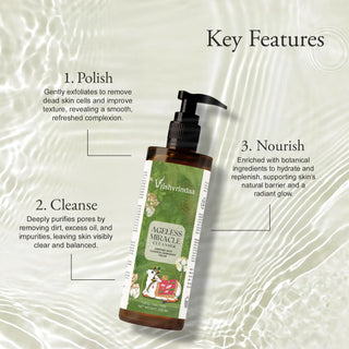 Herbal face cleanser with anti-aging and skin-brightening benefits β Vrishvrindaa Ageless Cleanser