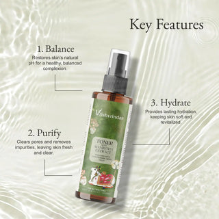 Face toner that gives glowing clear skin and evens skin tone naturally