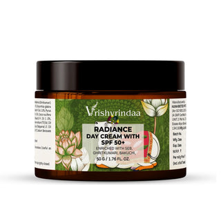 Vrishvrindaa Radiance Day Cream with SPF 50+ All-Day Protection & Glowing,Complexion Skin