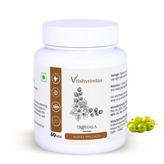 Vrishvrindaa Triphala Tablets for digestive health Ayurvedic Detox  Triphala 60 Tablets for wellness