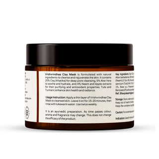 Vrishvrindaa Clay Mask Detoxify Your Skin Deep Cleansing with Glowing Skin