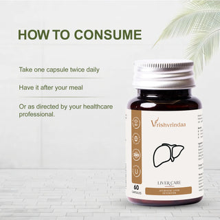 Vrishvrindaa Liver Care Capsules - Natural Support for Liver Health (60 Capsules)