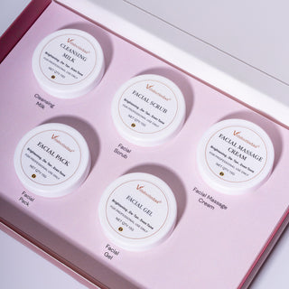 Vrishvrindaa Facial Kit – Brightening, De-Tan & Even Tone, 5-Piece Skincare Kit