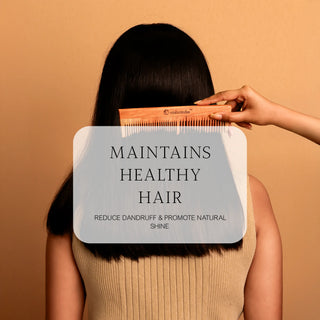 Full Size Neem Wood Comb - Reduces Hair Fall & Supports Hair Growth.
