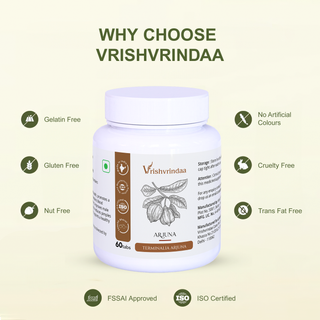 Vrishvrindaa Arjuna Tablets for Heart Health | Ayurvedic Cardiovascular Support & Wellness