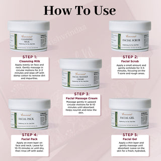 Vrishvrindaa Facial Kit – Brightening, De-Tan & Even Tone, 5-Piece Skincare Kit