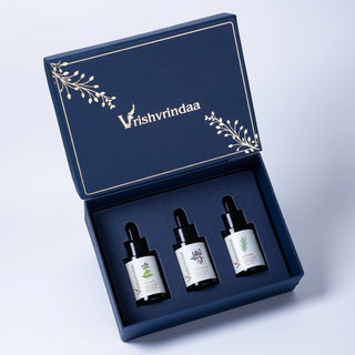 Vrishvrindaa Essential Oils Gift Set for Natural Radiance