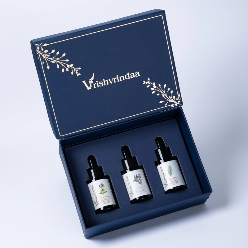 Vrishvrindaa Essential Oils Gift Set for Natural Radiance
