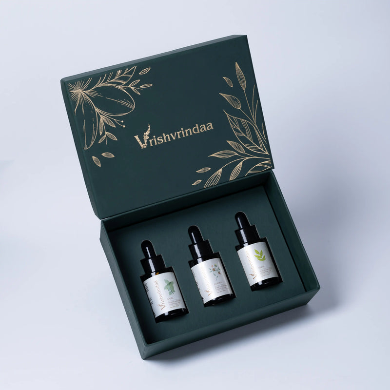 Essential Oils Gift Set - For Clear Skin & Hair Care