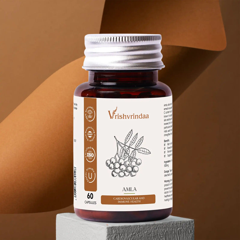 Amla capsules rich in vitamin C and antioxidants for overall wellness