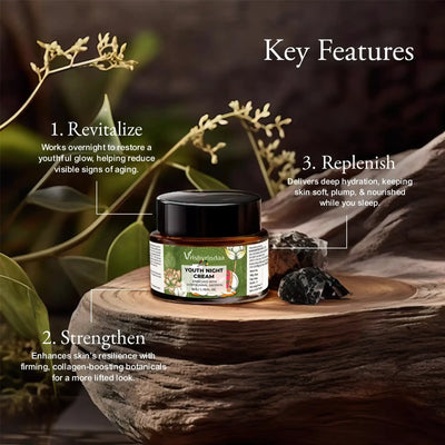 Anti‑aging night cream with peptides and retinol to reduce fine lines and boost firmness