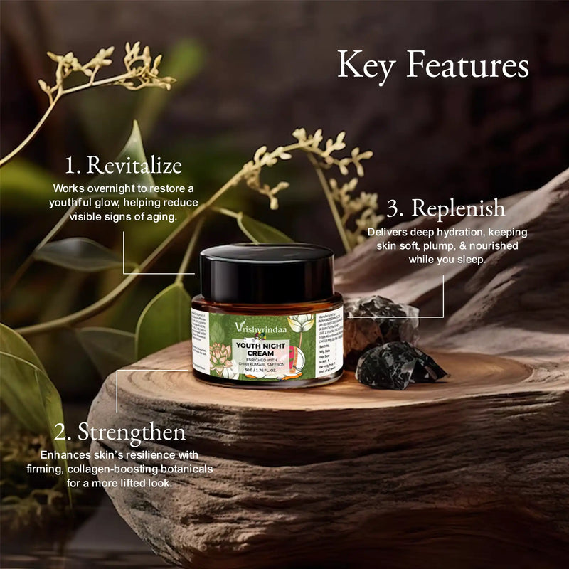 Anti‑aging night cream with peptides and retinol to reduce fine lines and boost firmness