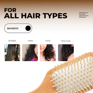 Bamboo hair brush benefits include anti-static detangling and improved shine