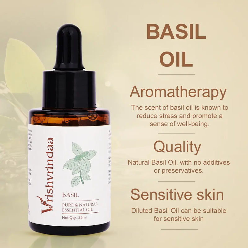 Basil oil for skin to help clear acne, soothe irritation, and boost complexion