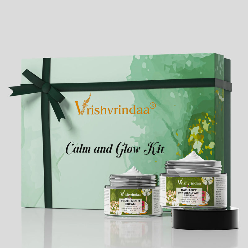 Vrishvrindaa Calm and Glow Kit -Radiance Day Cream & Youth Night Cream