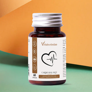 Cardio Balance capsules for heart health, supports blood vessel function with vitamins and herbs