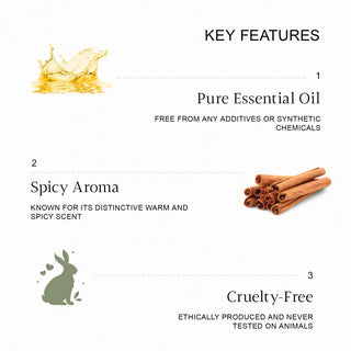 Cinnamon oil for joint pain relief and muscle soreness with warming effect