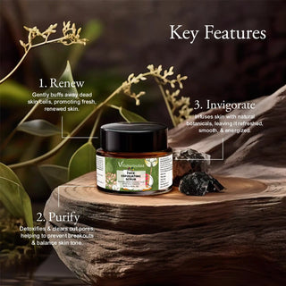 Exfoliating face scrub to unclog pores and brighten skin – Vrishvrindaa herbal formula
