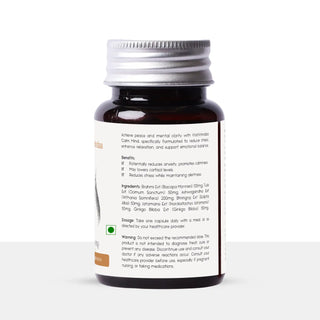 Focus and calm supplement capsules for improved concentration and reduced anxiety