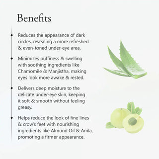 Gel cream for dark circles enriched with caffeine and vitamin C to brighten under-eye skin 