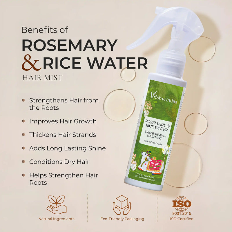 Vrishvrindaa Hair Mist Benifits -Strengthens Roots, Hair Growth, Thickens Hair Stands, Adds Shine