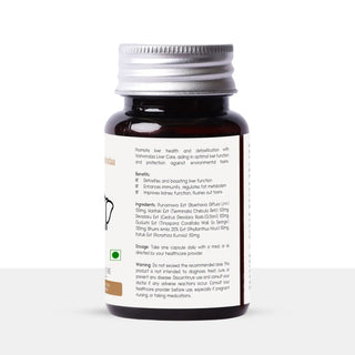 Herbal liver detox capsules with bhringraj, amla, and kutki for holistic liver care