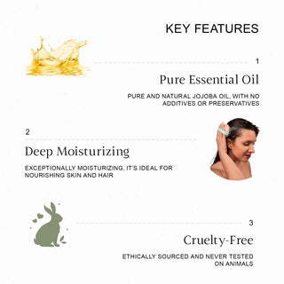 Jojoba oil for dandruff control and scalp health with anti-inflammatory support