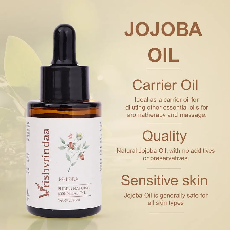 Jojoba oil for hair growth and scalp nourishment with vitamins and minerals