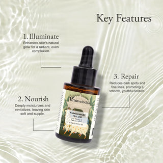Kumkumadi anti aging oil reduces fine lines and firms skin with herbal antioxidants 