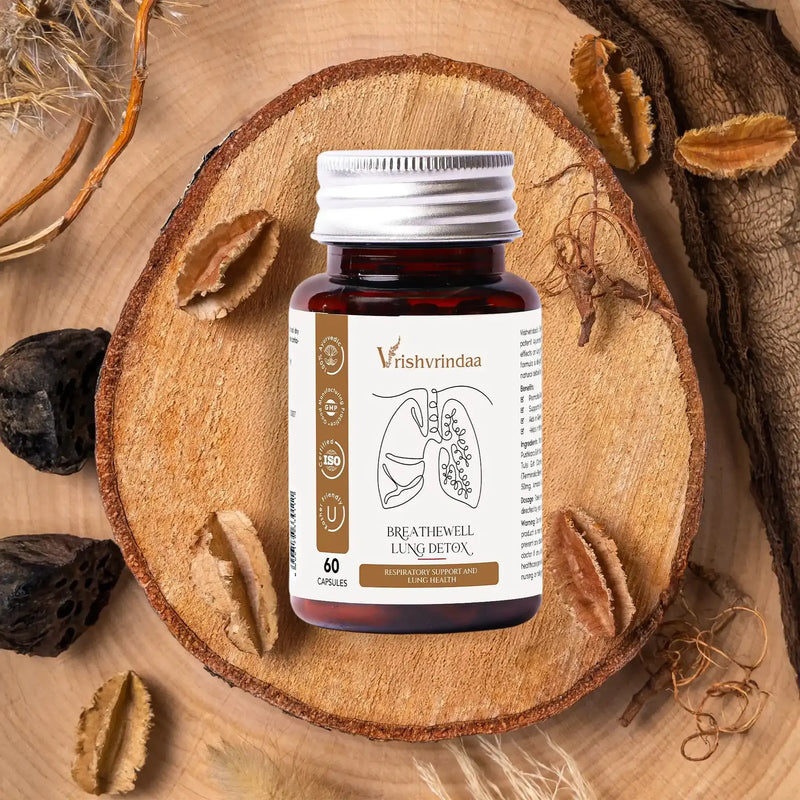 Lung Detox capsules designed to clear lungs, reduce toxins, and support respiratory health