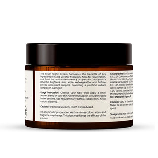 Luxurious night cream with botanical extracts for deep hydration and youthful glow