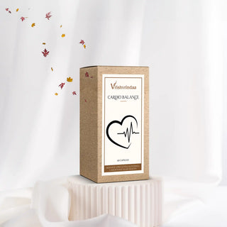 Natural heart health supplement capsules made with Ayurvedic herbs and vitamins
