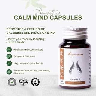 Natural mood support capsules blending herbs like ashwagandha and L‑theanine for balance