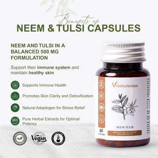 Neem Tulsi capsules for immunity enhance body’s defense with herbal antioxidants