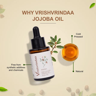 Pure jojoba essential oil cold-pressed for skin, hair, and beard care