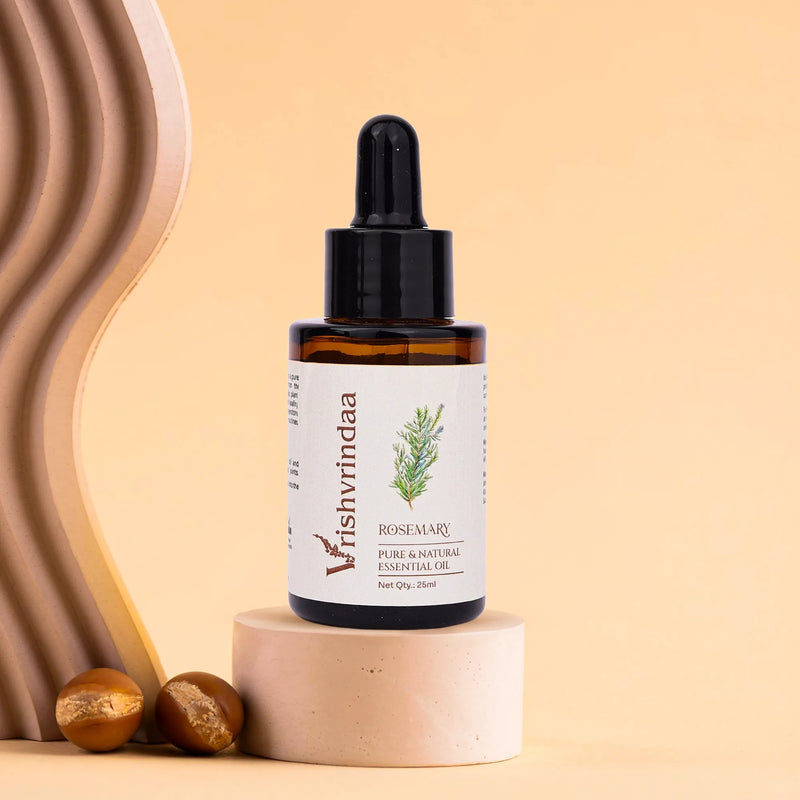 Rosemary oil for hair growth stimulates follicles and improves scalp circulation 