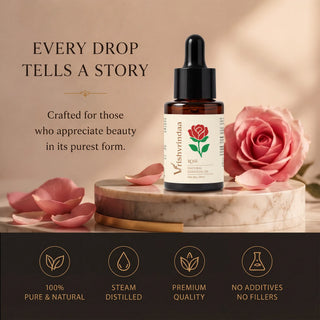 Rose Oil - Natural Glow & Promotes Hair Growth