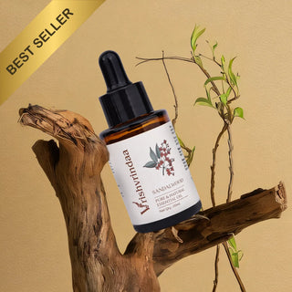 Sandalwood oil for skin soothes inflammation, reduces acne, and promotes even tone 