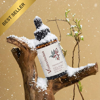 Sandalwood oil for skin soothes inflammation, reduces acne, and promotes even tone 