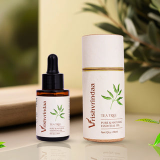Tea tree essential oil for skin cleansing, reducing redness, and calming irritation