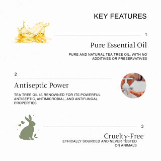 Tea tree oil for fungal infections like athlete’s foot with potent antimicrobial action