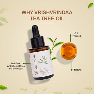 VrishVrindaa Tea Tree Oil - 25ml | Essential Oil for Skin & Hair Care