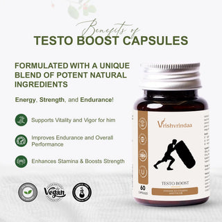 Testosterone booster for muscle gains and improved recovery with herbal actives 