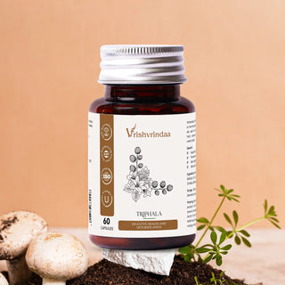 Triphala capsules for digestive health, detox, and natural wellness 