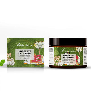 Under eye gel with caffeine to boost circulation and reduce puffiness and dark