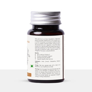 Vitamin C amla capsules supplying high antioxidant concentration for immunity and skin health