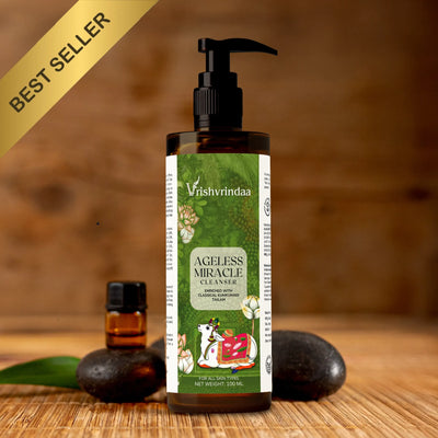 Vrishvrindaa Ageless Miracle Cleanser – Ayurvedic face wash for deep cleansing, glowing, and youthful skin