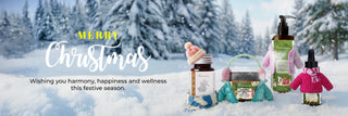 Merry Christmas greeting from Vrishvrindaa Ayurvedic Skincare and Wellness products